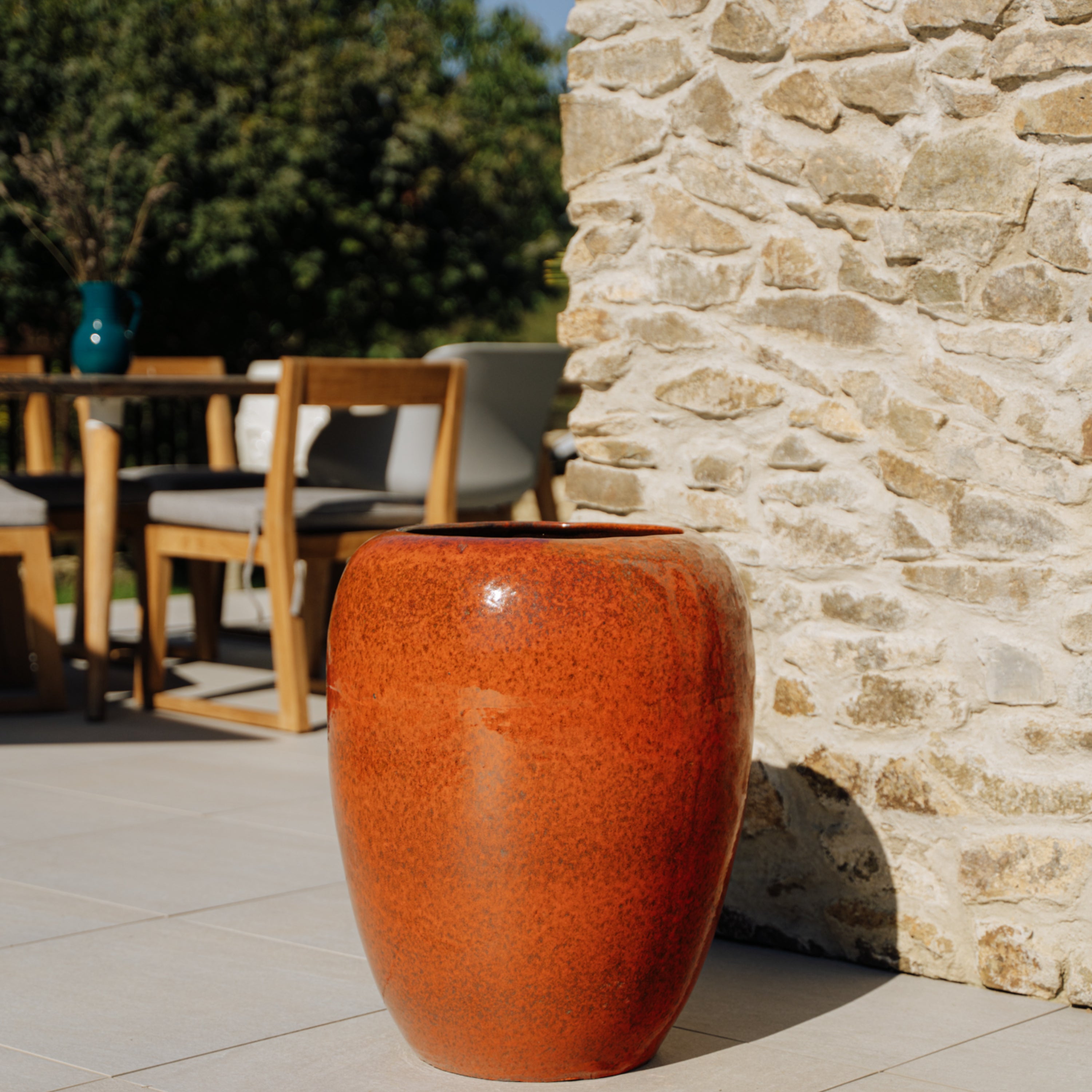 Pot GALILÉE 50x60cm rouille d'automne