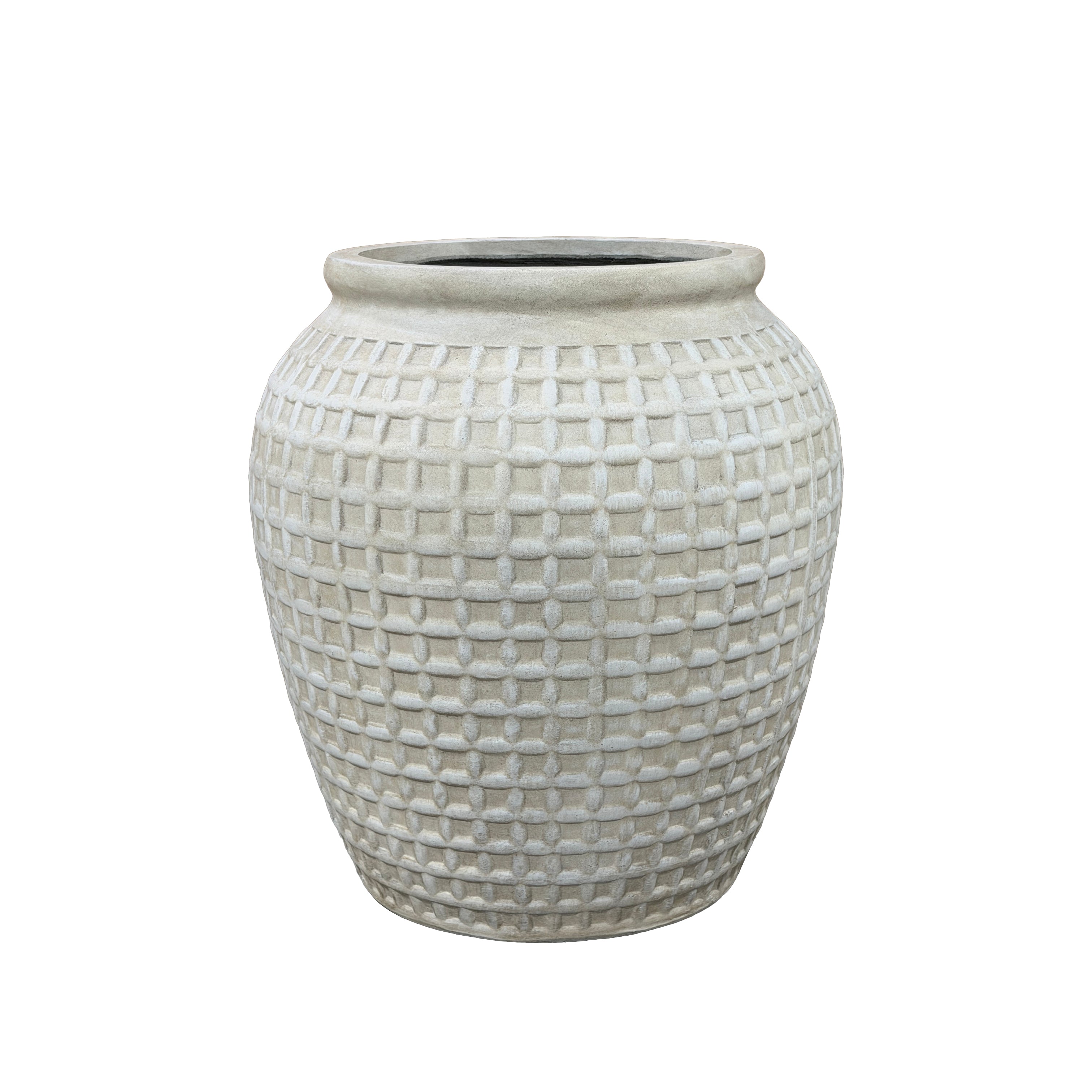 Pot VORTEX 53x58cm blanc antique