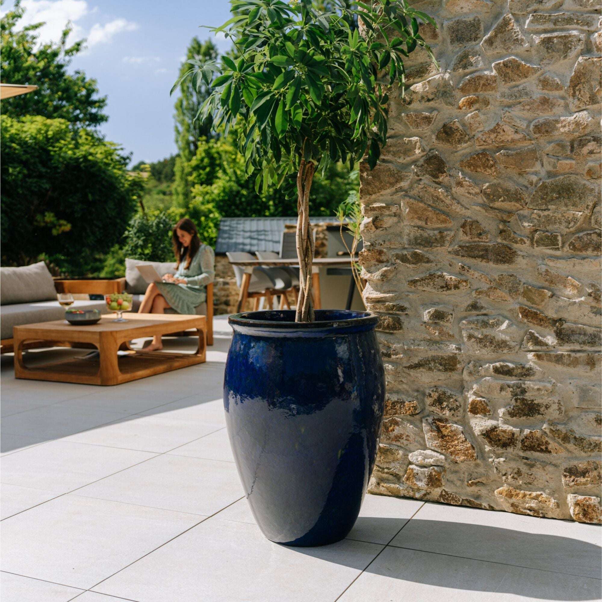 BACCHUS 50x68cm bleu outremer Provencelia