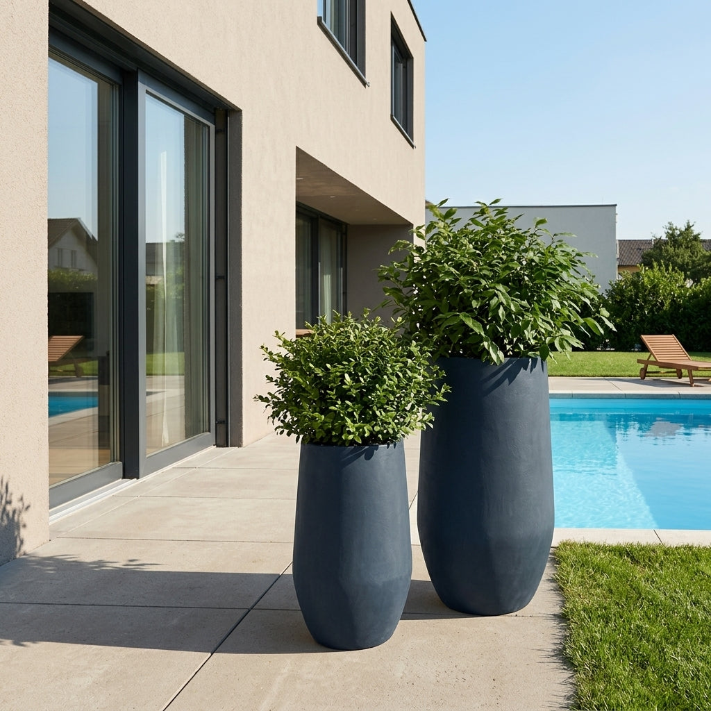 Pre-drilled ZENITH planter 30x60cm dark grey