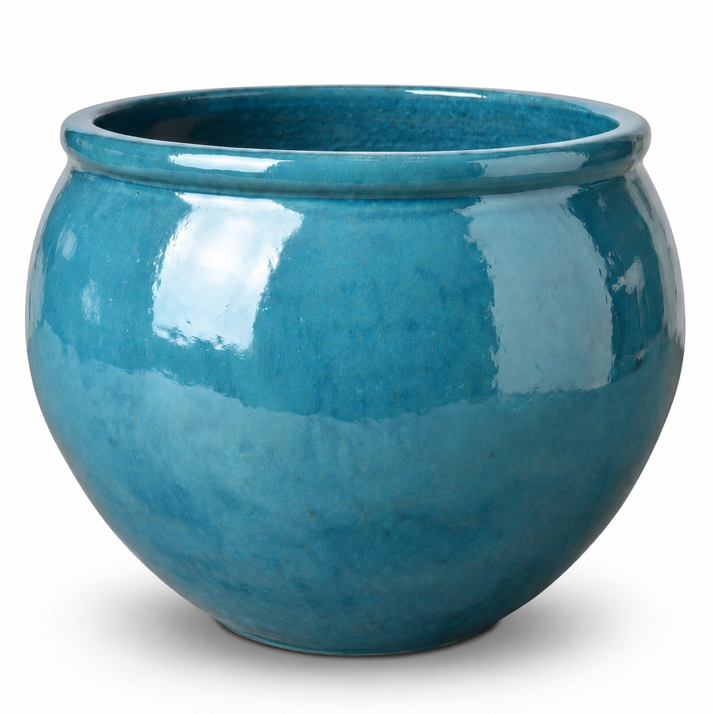 Pot LUTECE 86x64cm bleu caraîbes