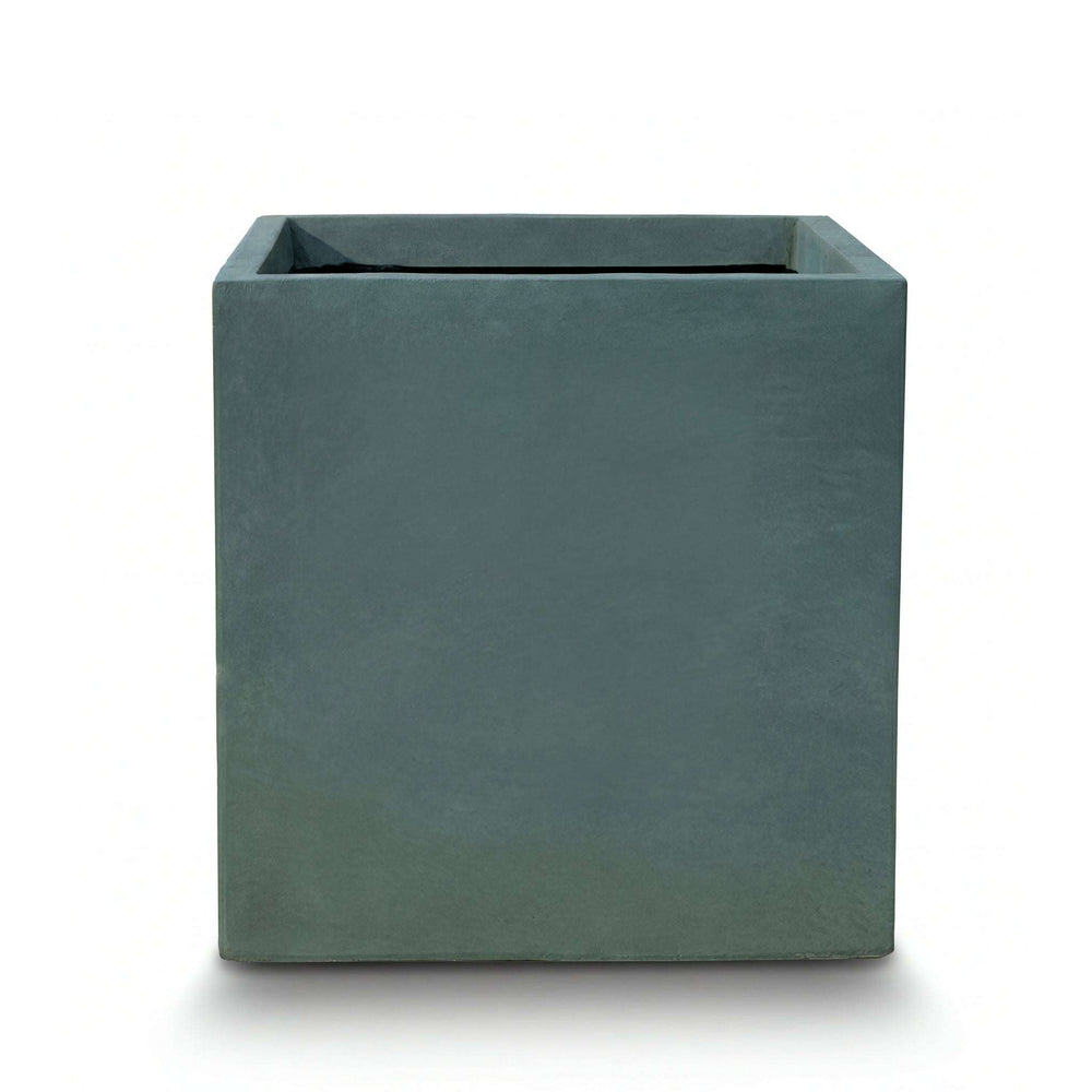 Vaso portapiante preforato KUBIX 50x50cm verde scuro