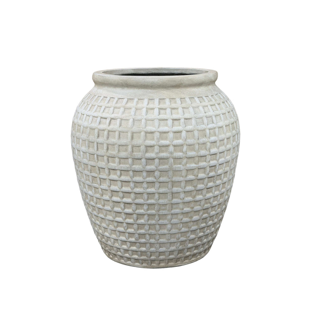 Vaso portapiante preforato VORTEX 53x58cm bianco antico