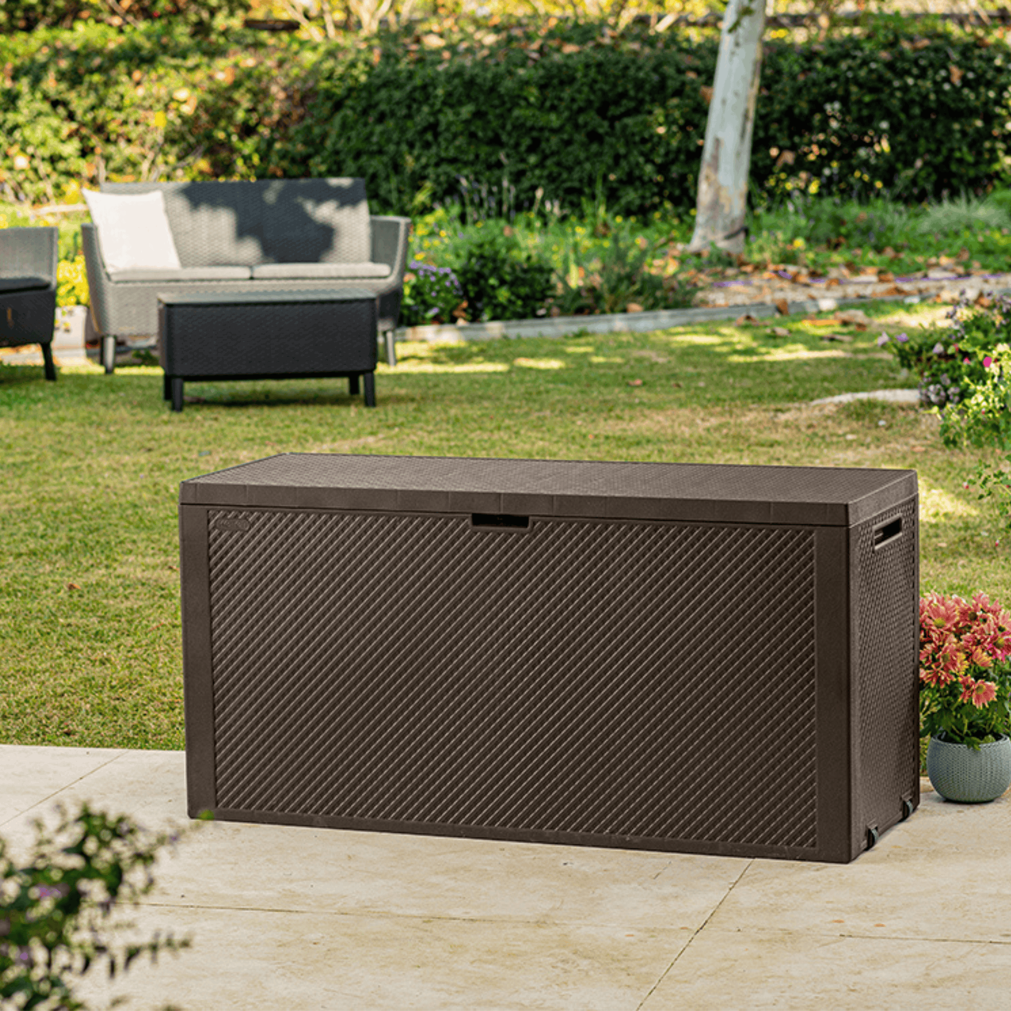 Coffre de jardin EMILY 280L marron Provencelia