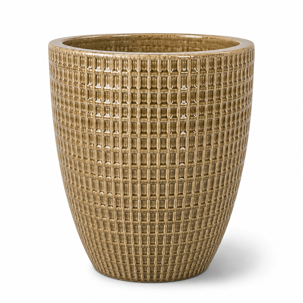 Planter VERNE 41x55cm sandblasted bronze