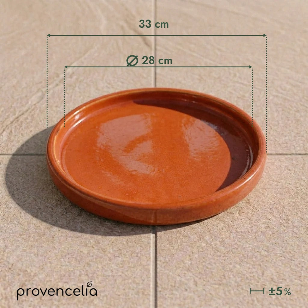 Platillo de 28 cm Aurora, vista superior con dimensiones