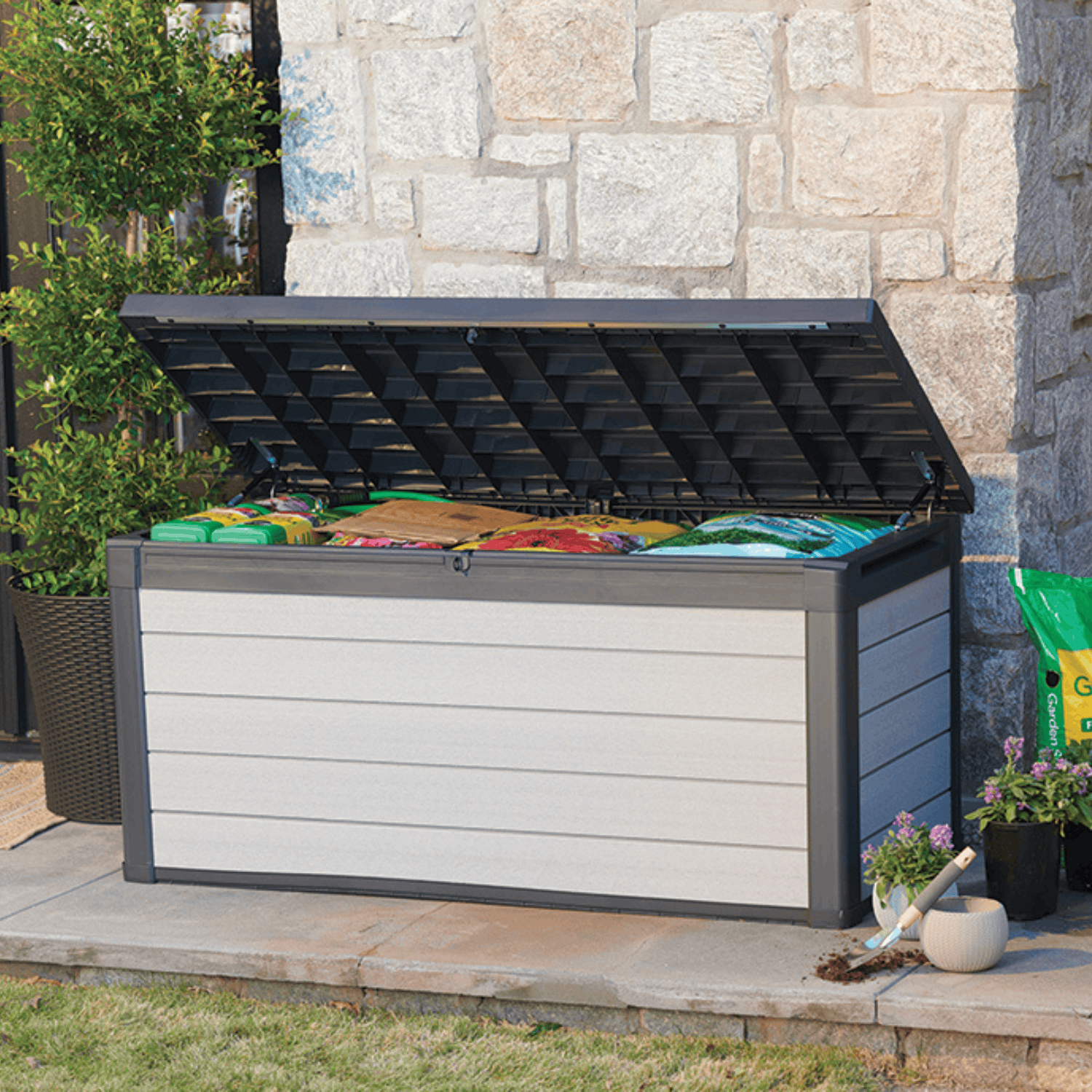 Denali DuoTech 570L Coffre de rangement 152x72x70 cm, Gris Provencelia