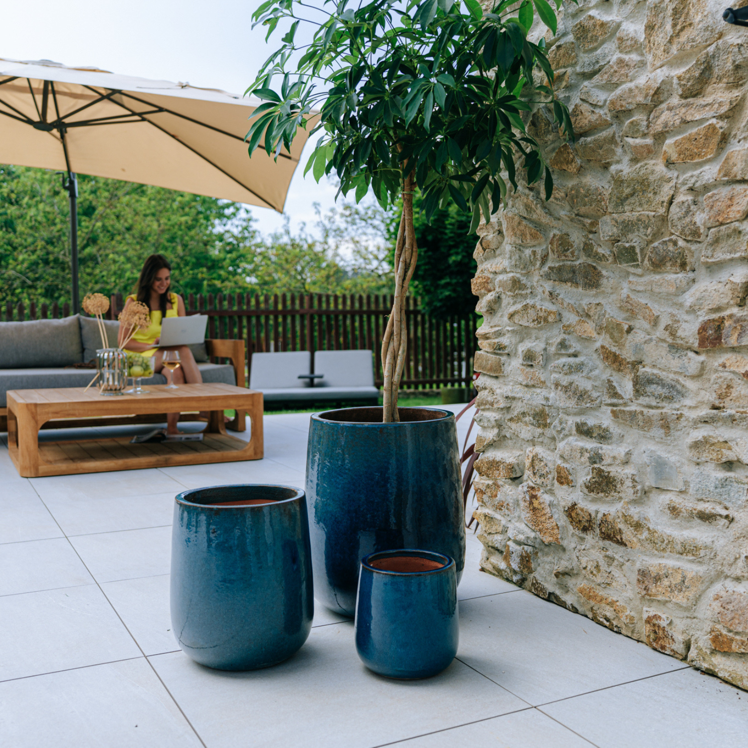 DIANE 30x35cm bleu azur Provencelia