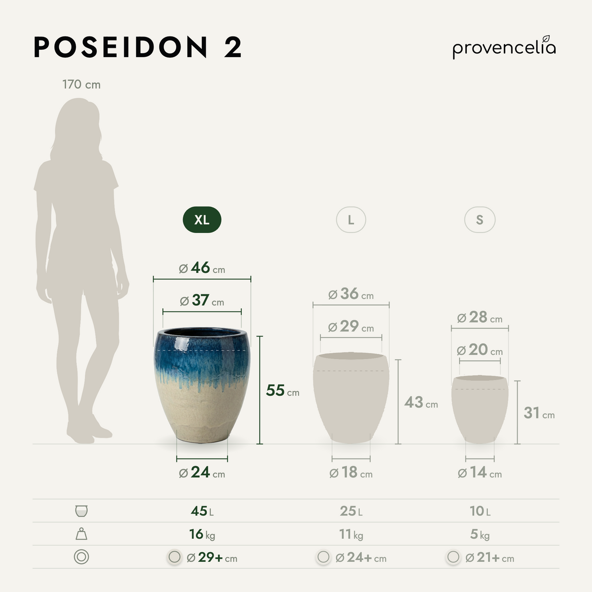 POSEIDON 2 XL – dimensions