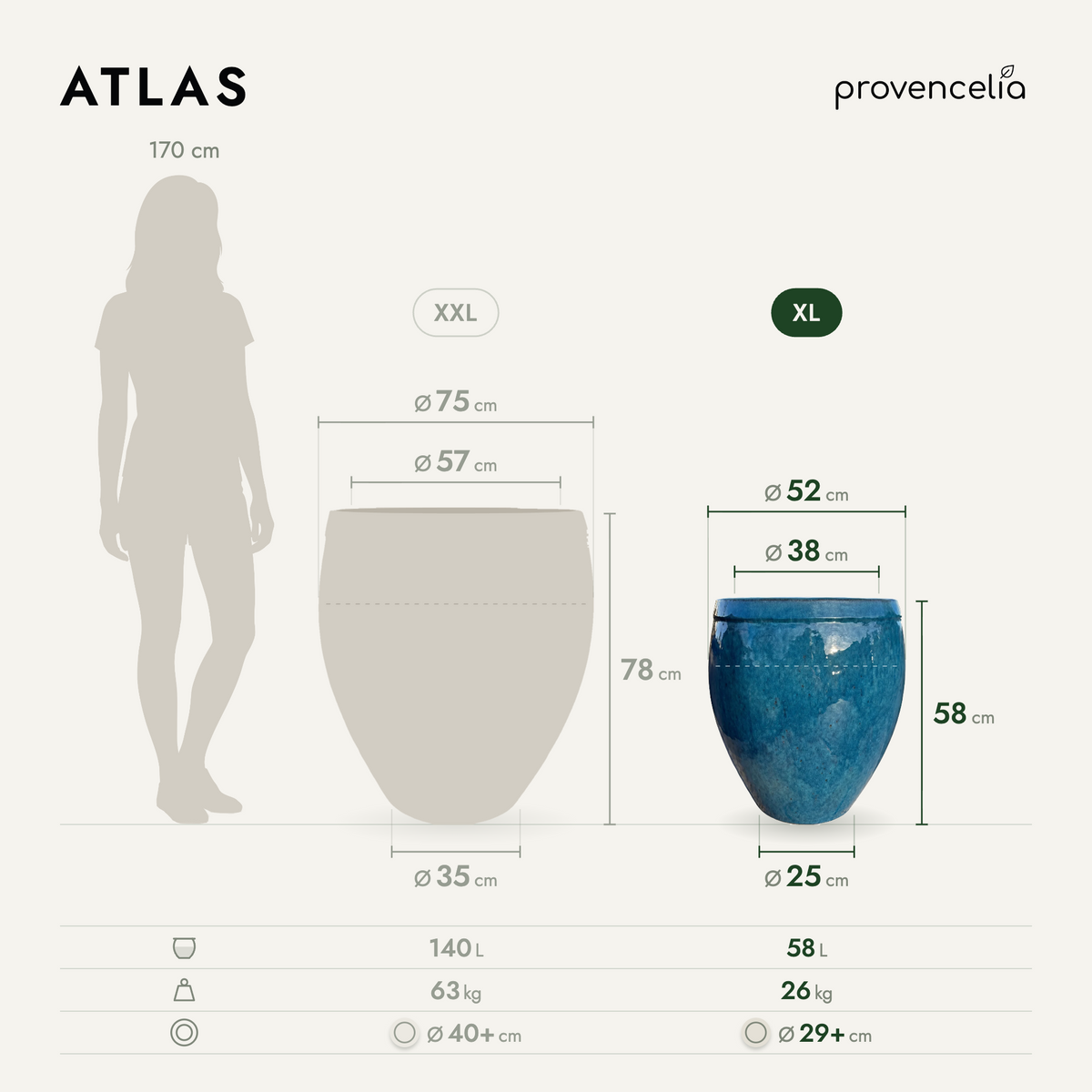 ATLAS XL – dimensions