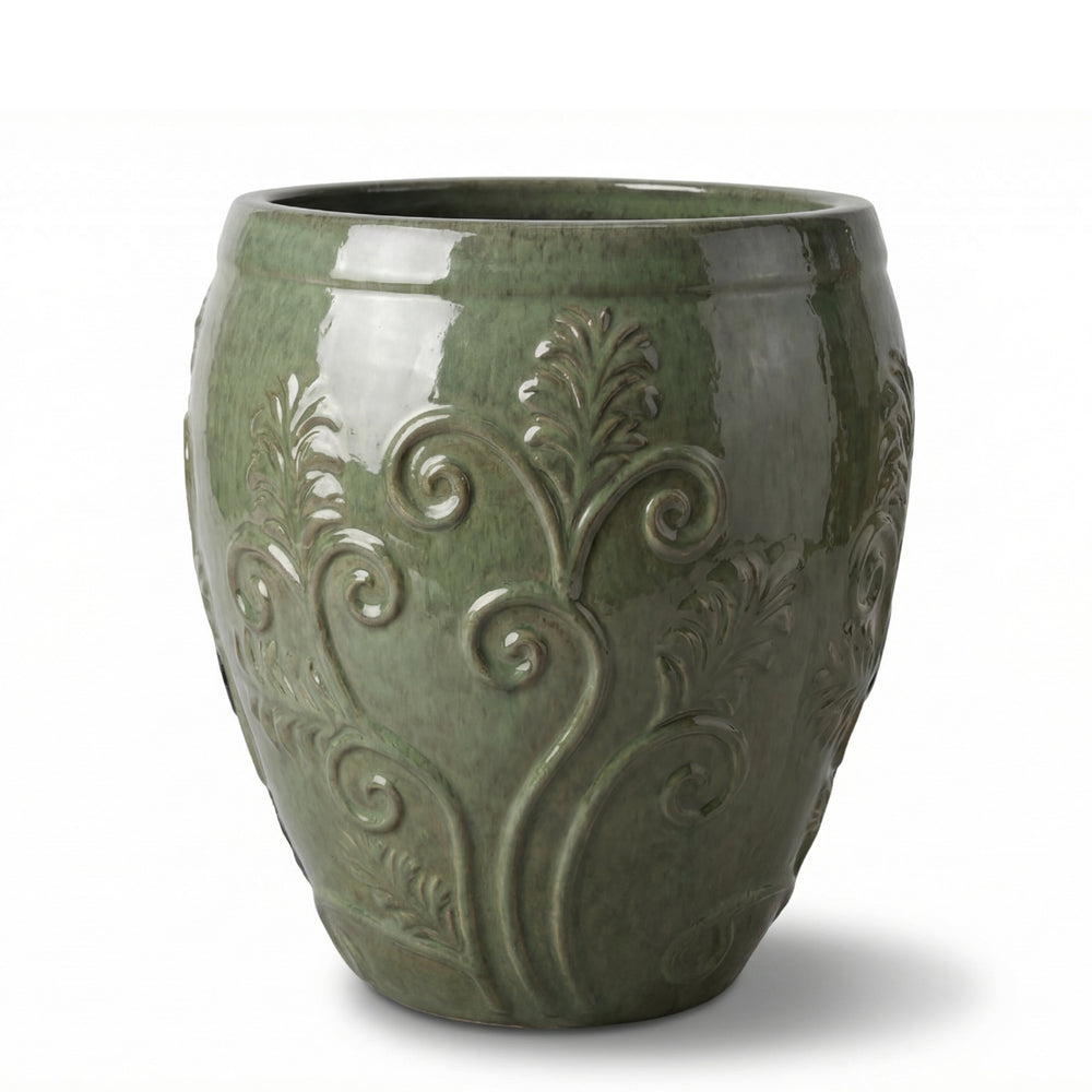 Vaso GAIA 52x58cm Perla di giada