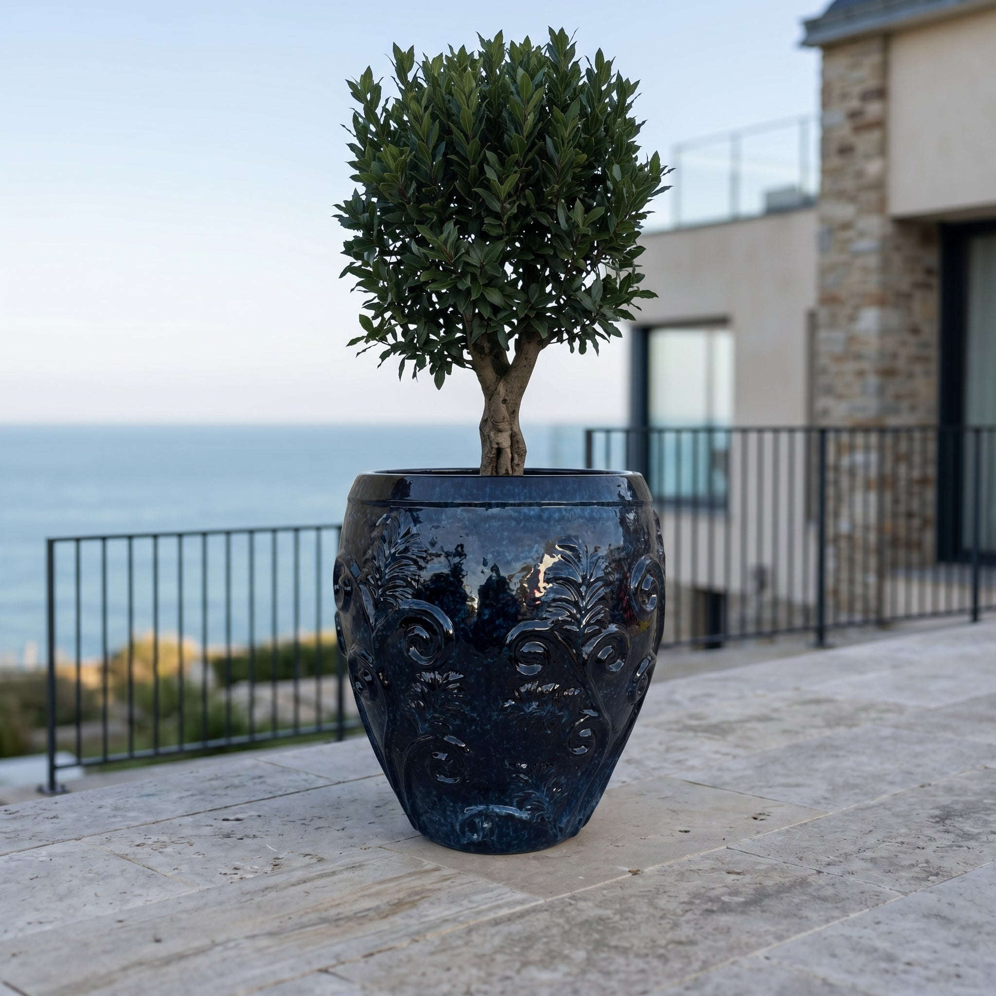GAIA 53x57cm bleu abysse Provencelia