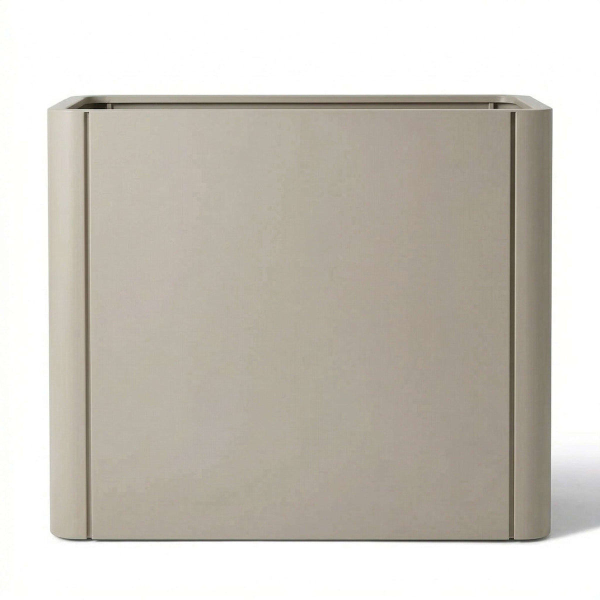 Pot Grandiosa rectangle 120x100 cm champagne en acier galvanisé
