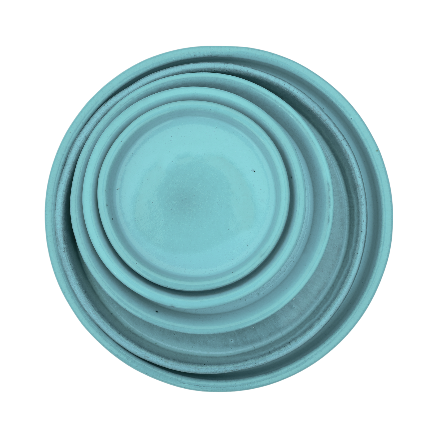 Plato 26cm, hecho a mano en terracota esmaltada, resistente a las heladas, azul acero
