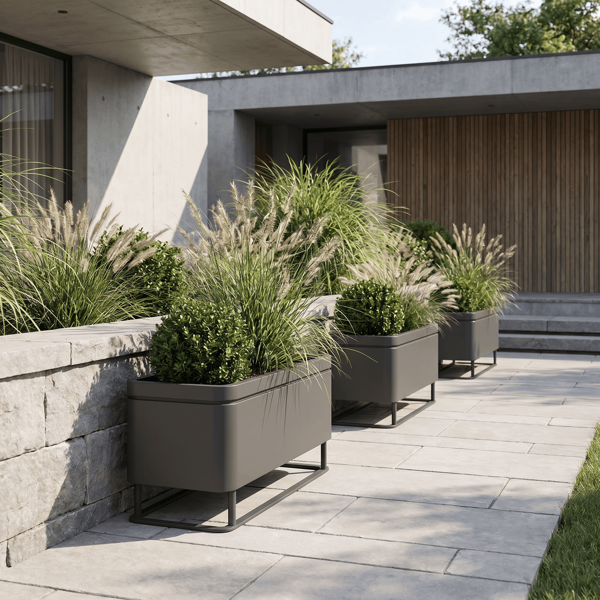 Jardinière GRANDIOSA 90x40x50cm anthracite Provencelia
