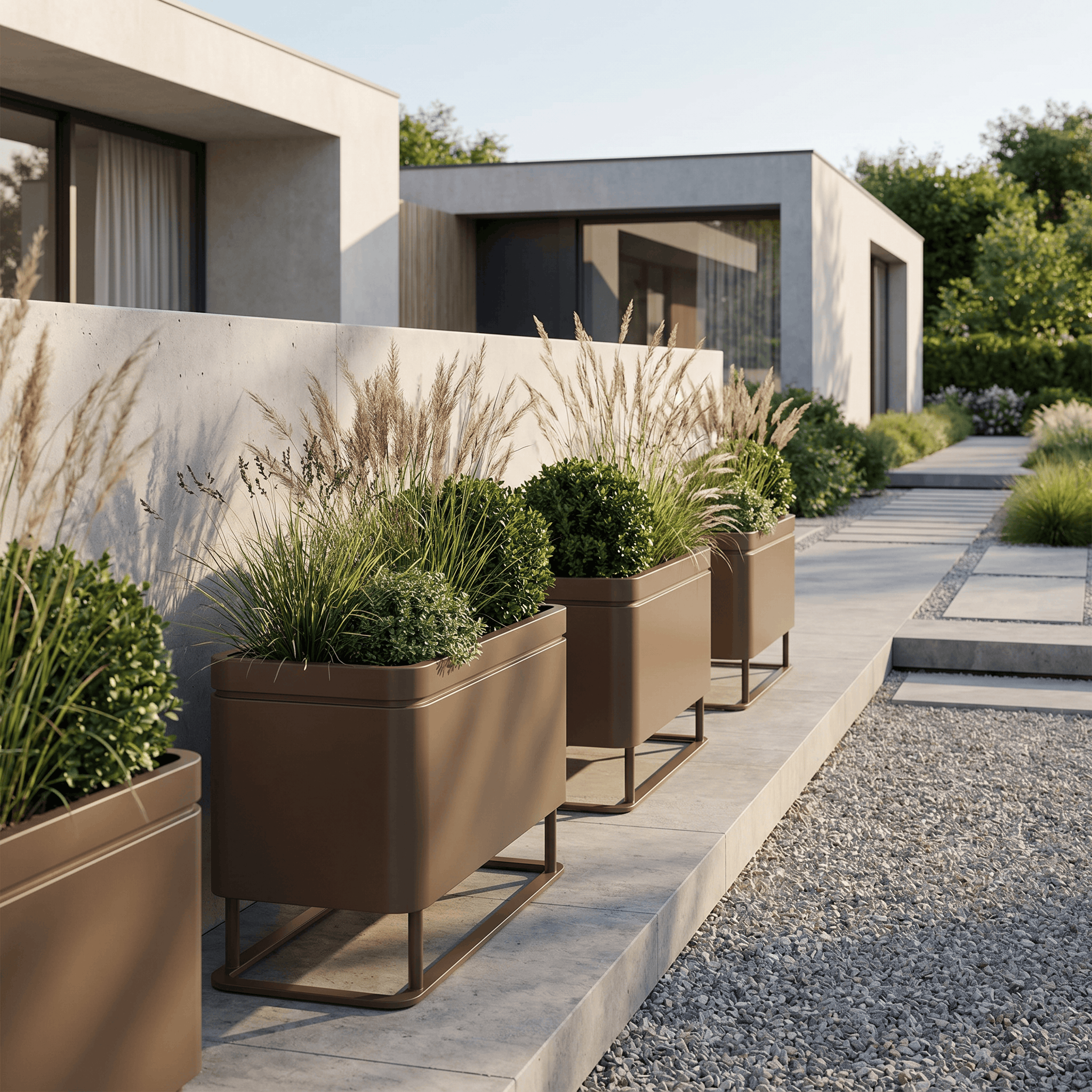 Jardinière GRANDIOSA 90x40x50cm taupe Provencelia