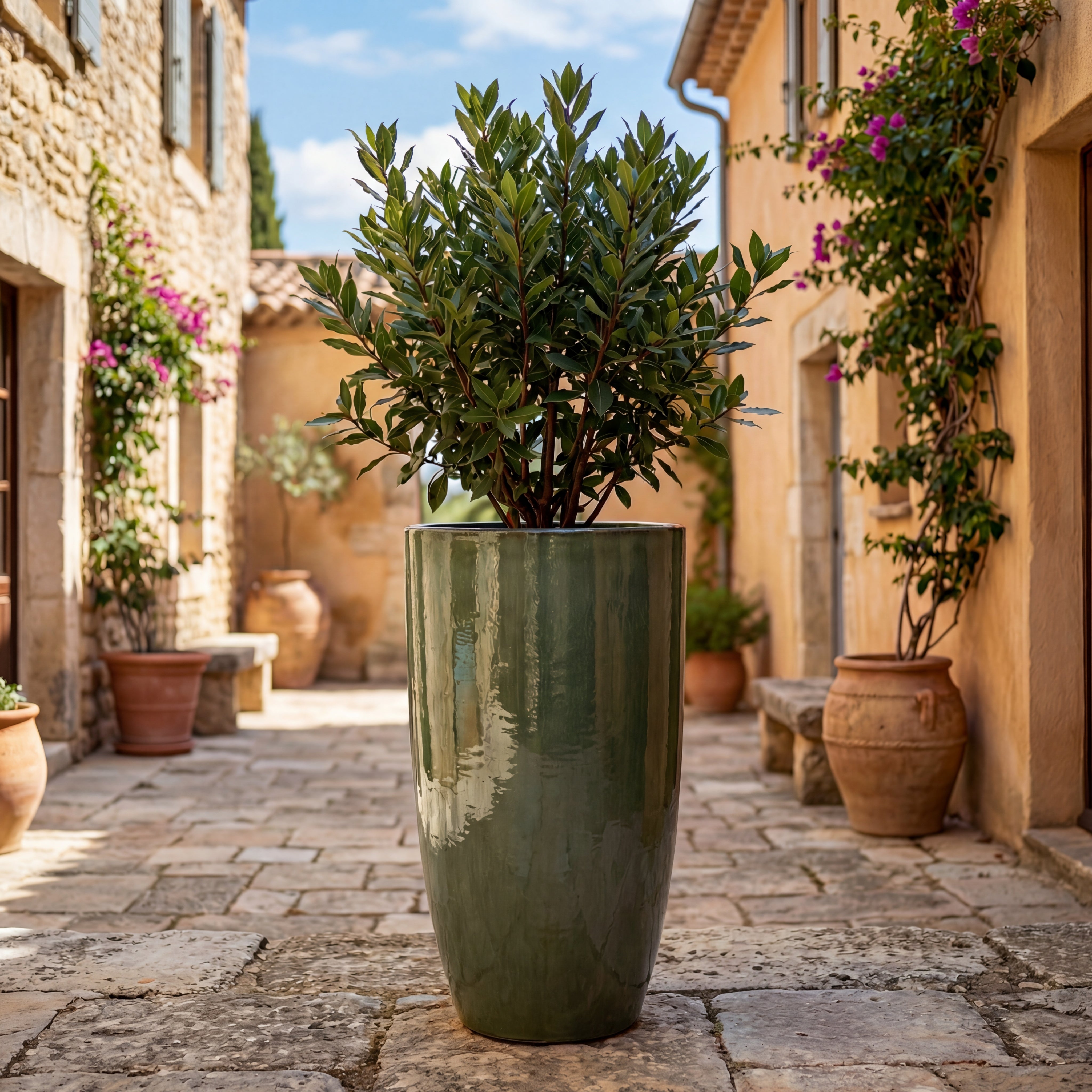 Vaso EIFFEL 37x70cm verde crema
