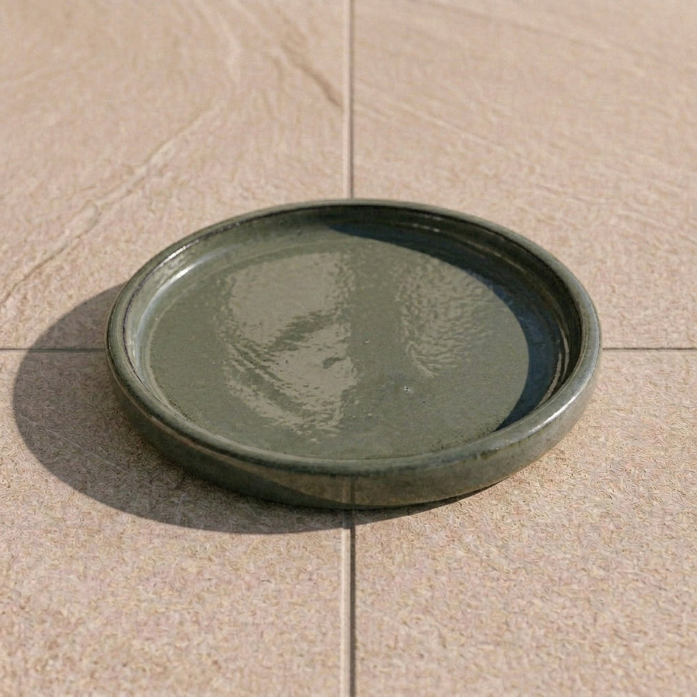 Sottovaso rotondo 35cm verde crema