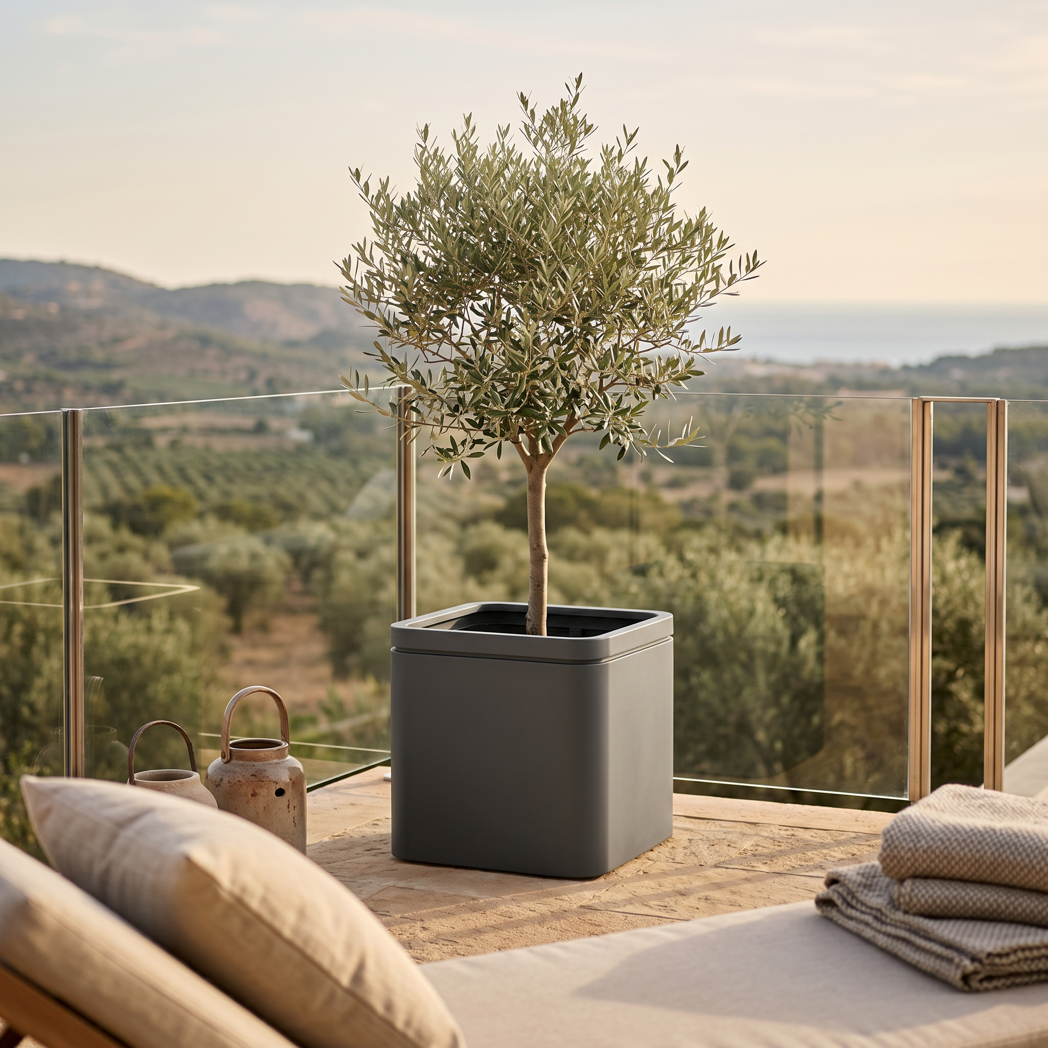 Vaso INFINITY SQUARE 60x60cm antracite