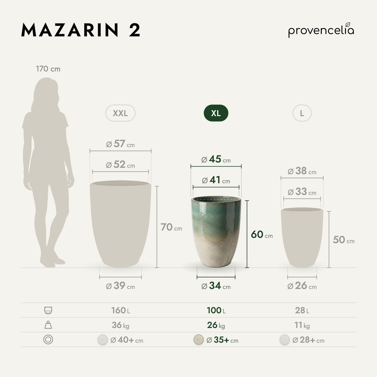 MAZARIN 2 XL – dimensioni