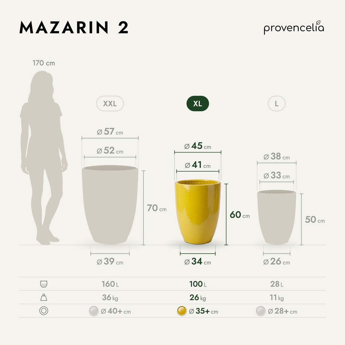 MAZARIN 2 XL – dimensioni