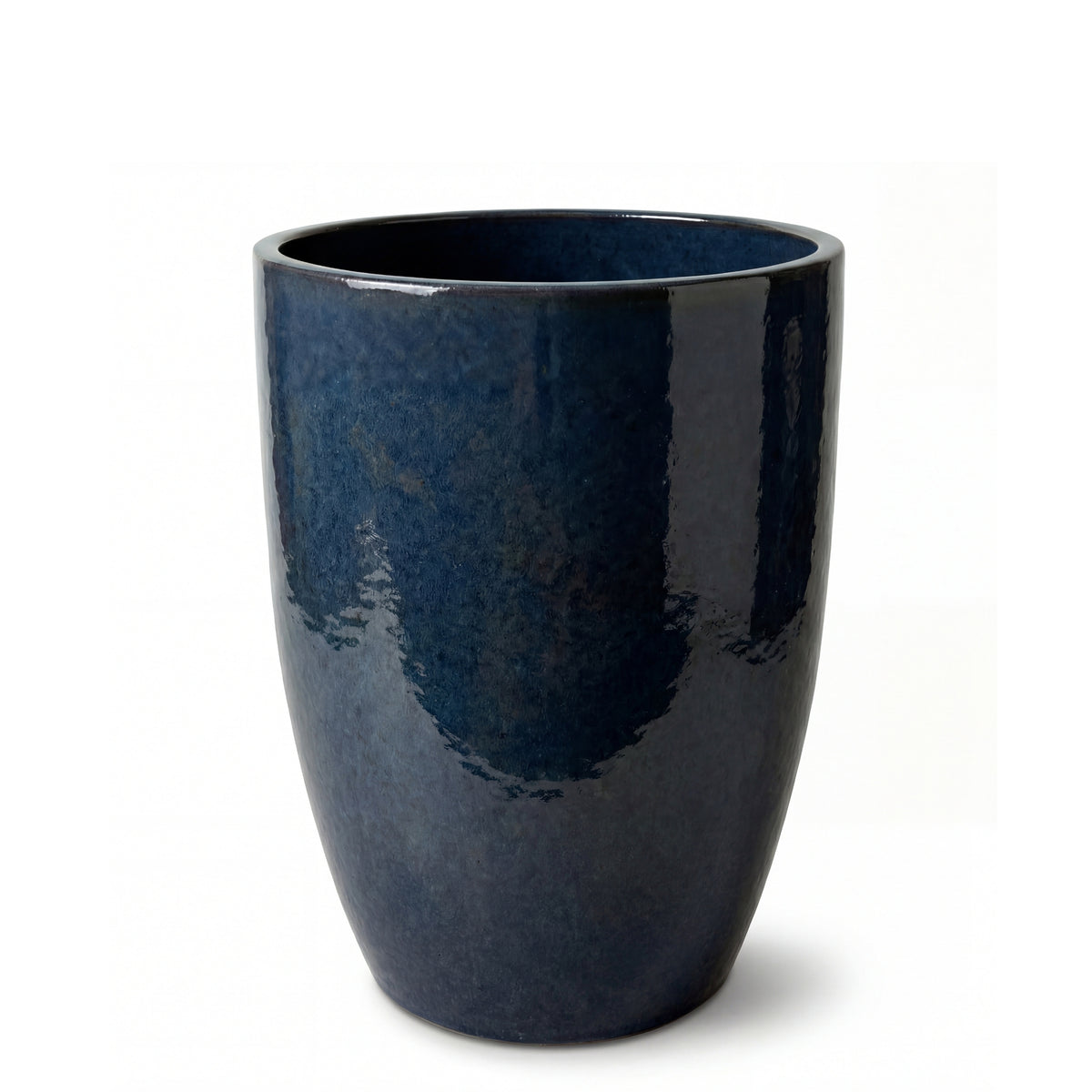 Vaso Mazarin2 37x49 cm Zaffiro in ceramica smaltata, vista frontale su sfondo bianco