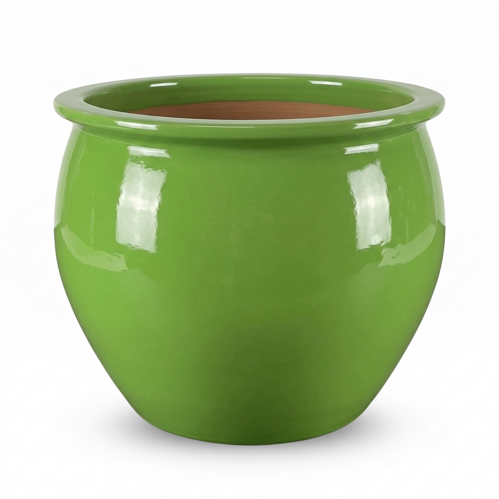Pot NEWTON 55x46cm vert olive