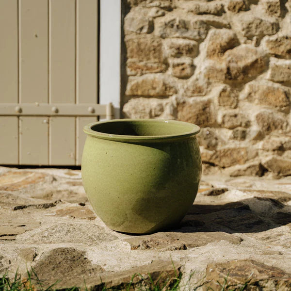 Pot NEWTON 21x23cm vert olive