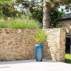 Pot POMPADOUR 36x69cm bleu azur
