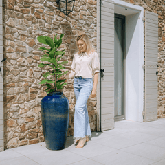 Vaso ARCHIMEDE 40x83cm blu oltremare