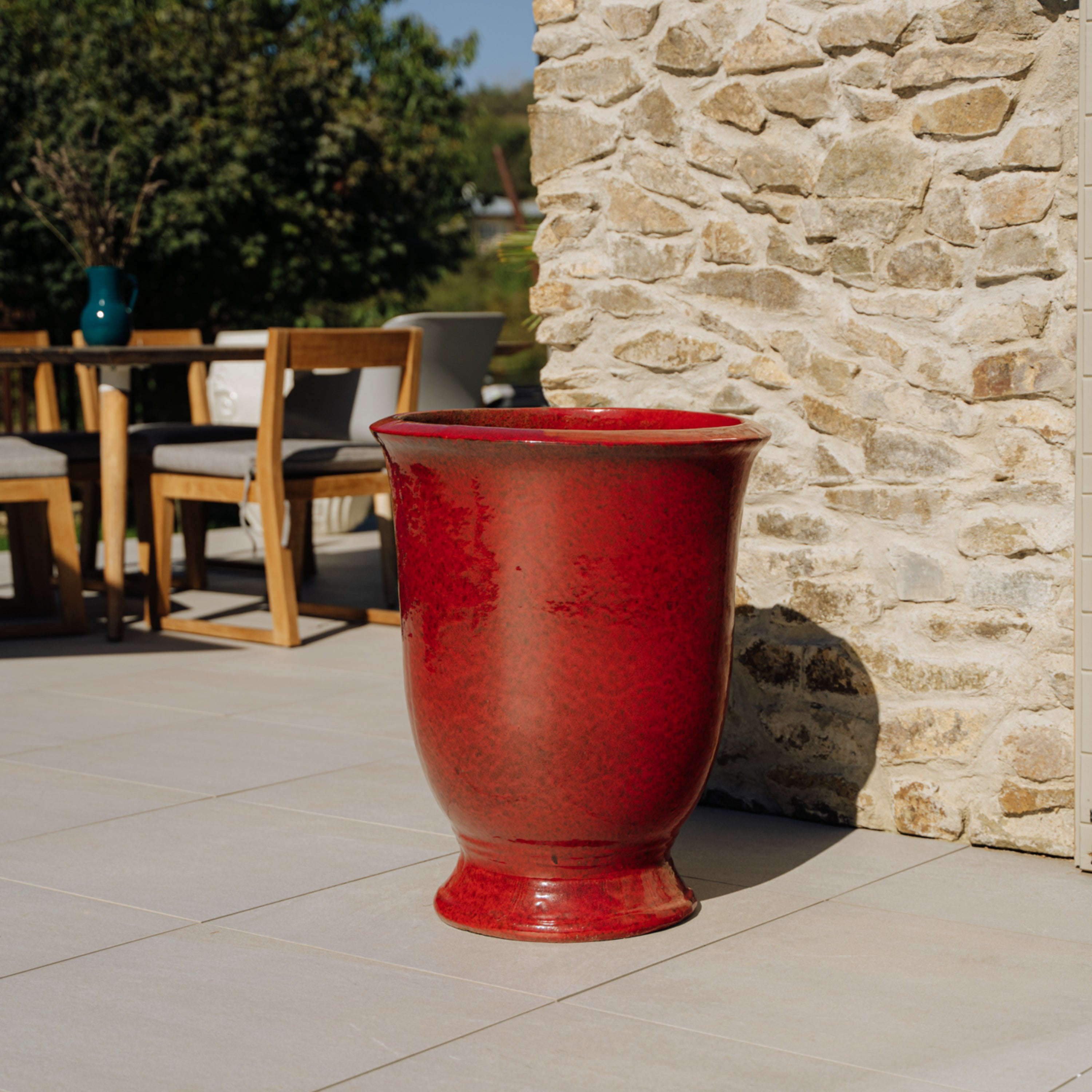 Pot ARTHUR 42x52cm rouge tropical Provencelia