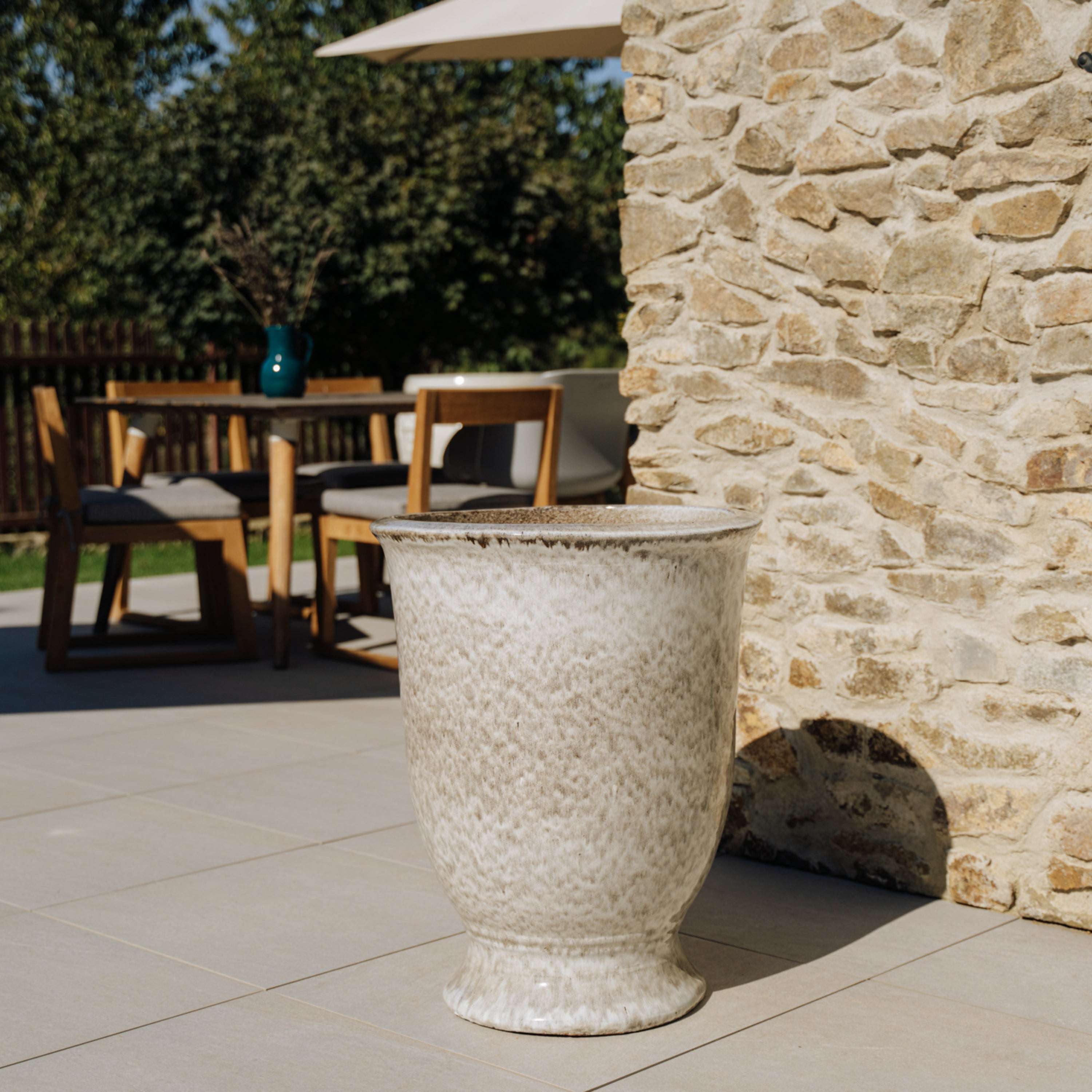 Pot ARTHUR 55x69cm blanc tigré Provencelia
