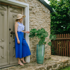 Pot ATHENA 31x70cm bleu océan