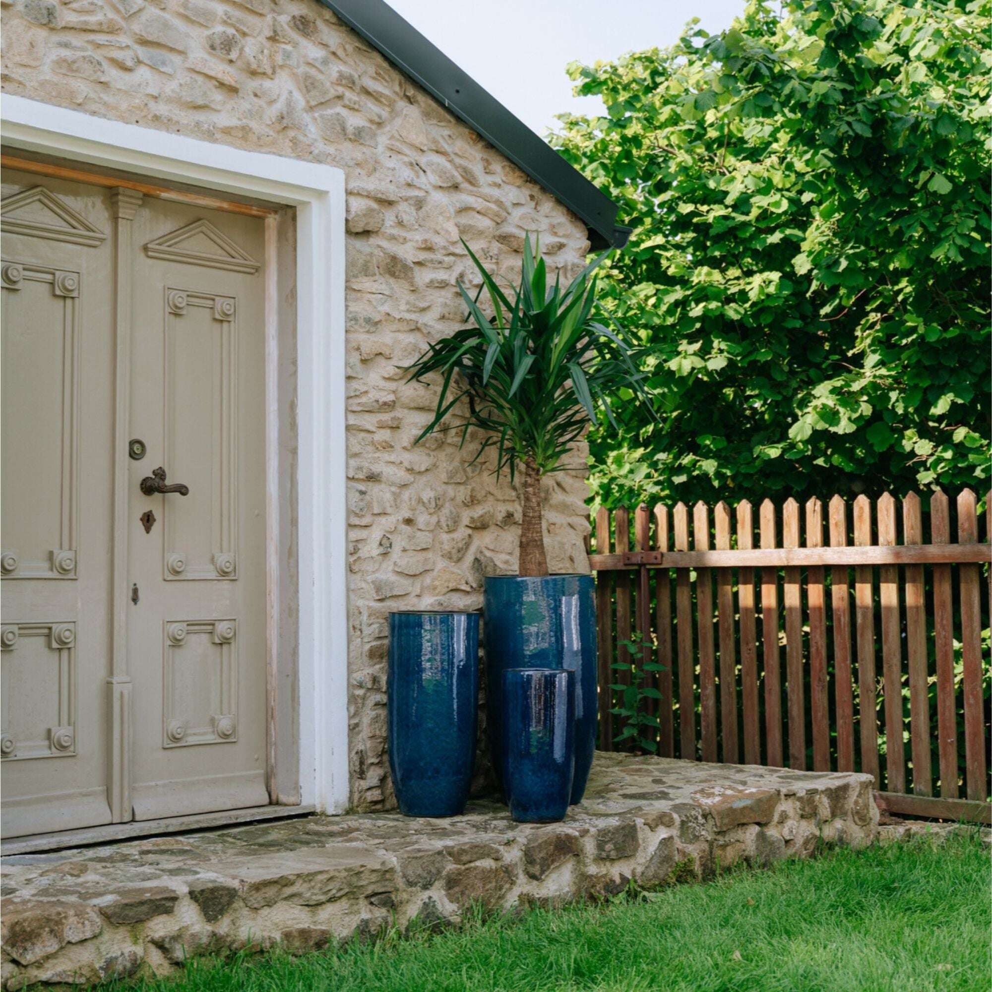 Pot ATHENA 40x81cm bleu outremer Provencelia