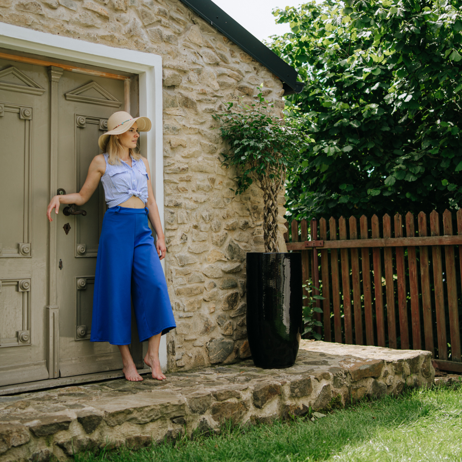 Pot ATHENA 40x81cm noir Provencelia