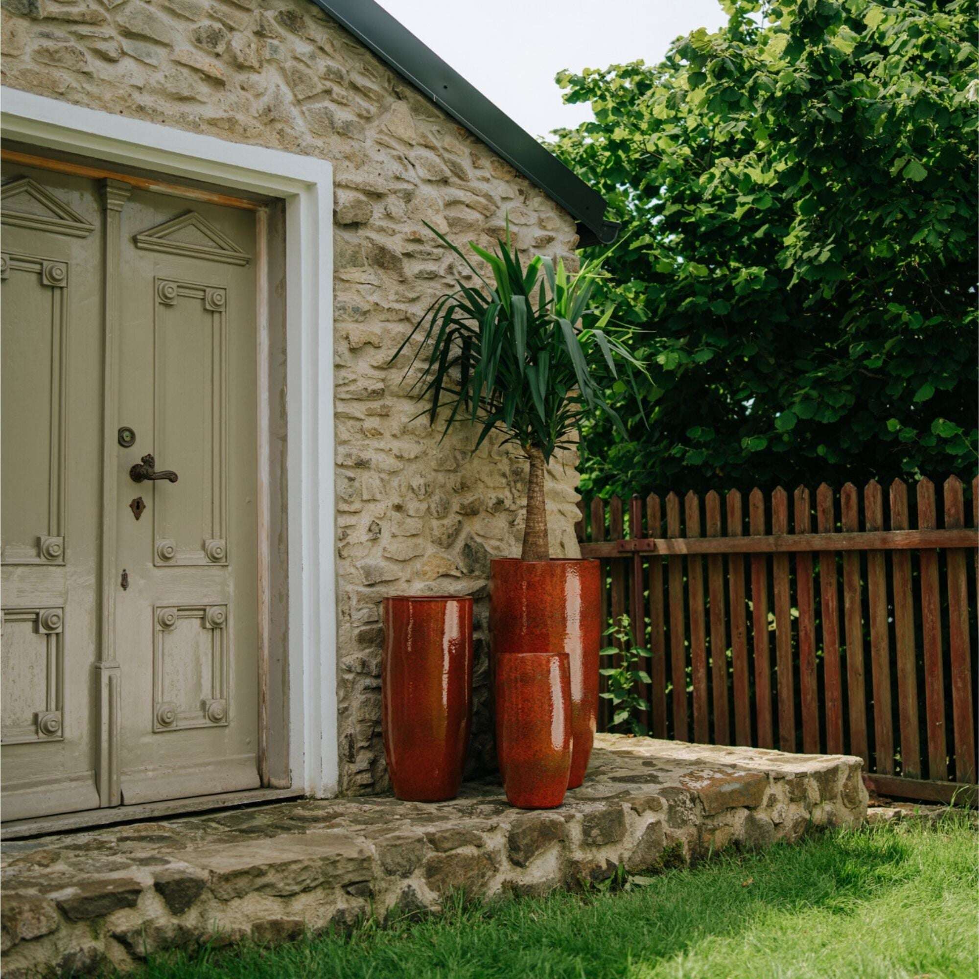 Pot ATHENA 40x81cm rouille automnale Provencelia