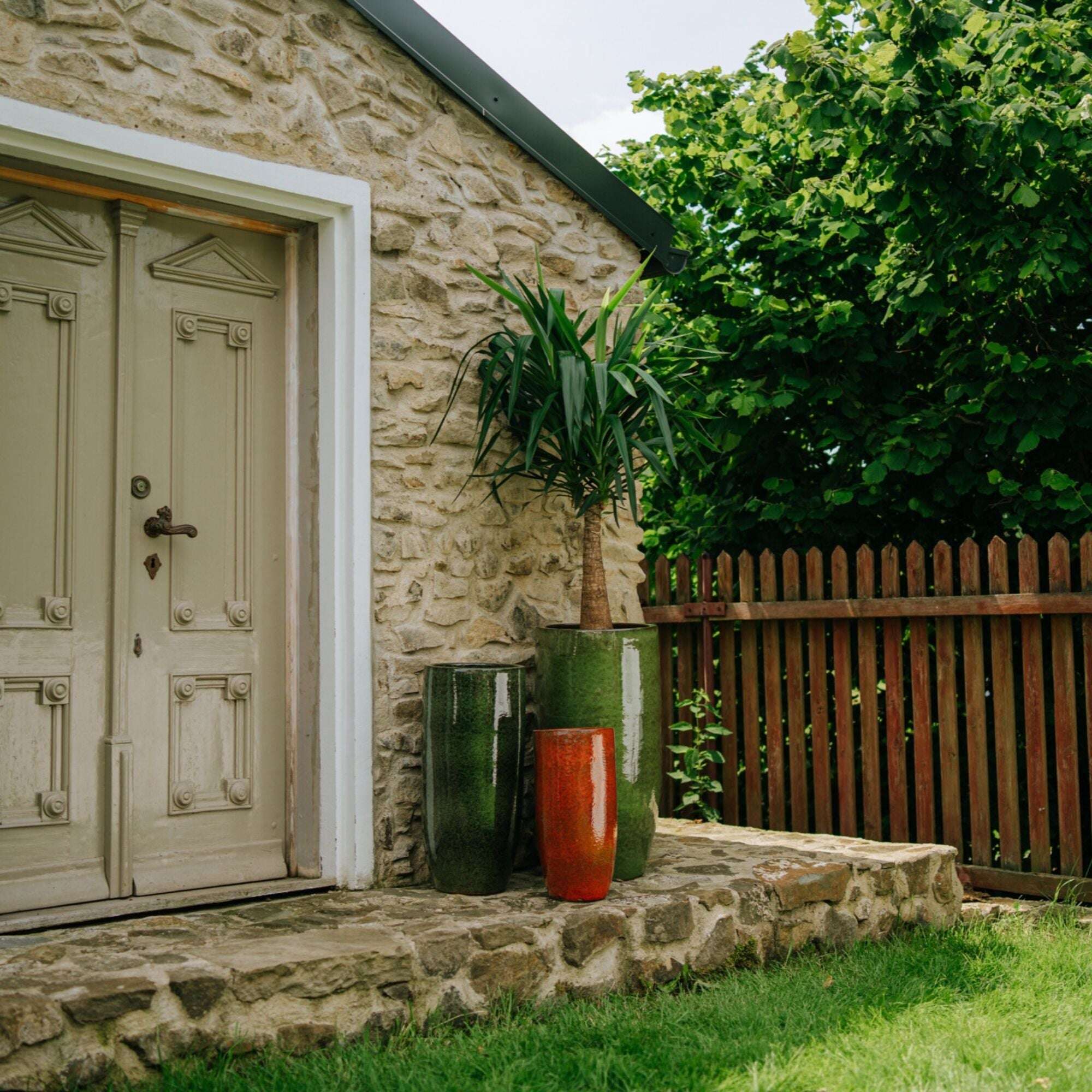 Pot ATHENA 40x81cm vert tropical Provencelia