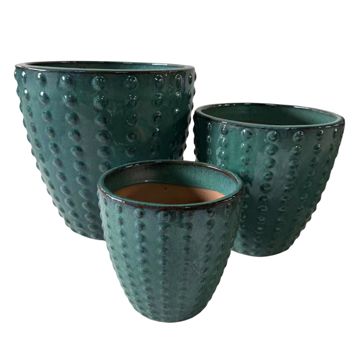 Pot ATTILA 38x37cm bleu pétrole Provencelia