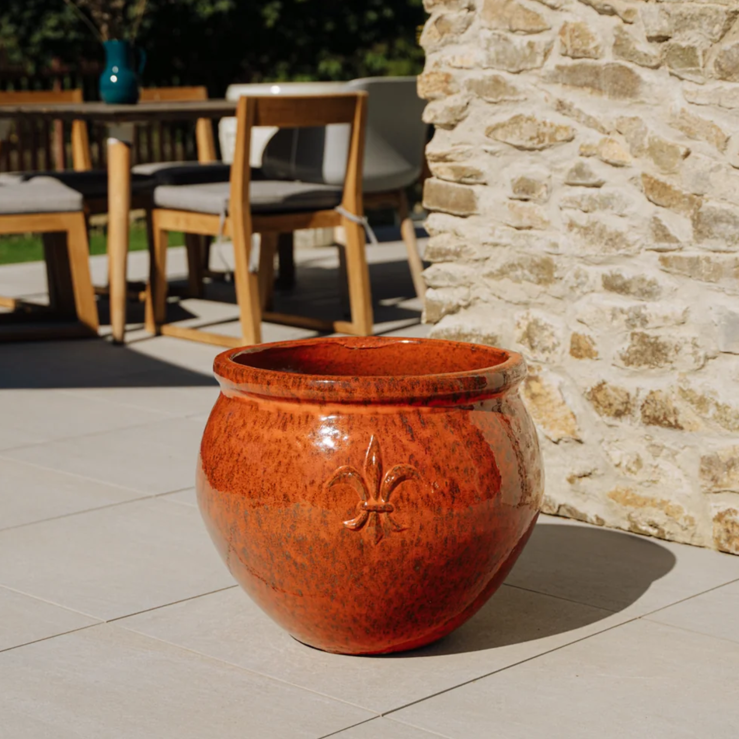 Pot CLOVIS 53x43cm rouille d'automne Provencelia