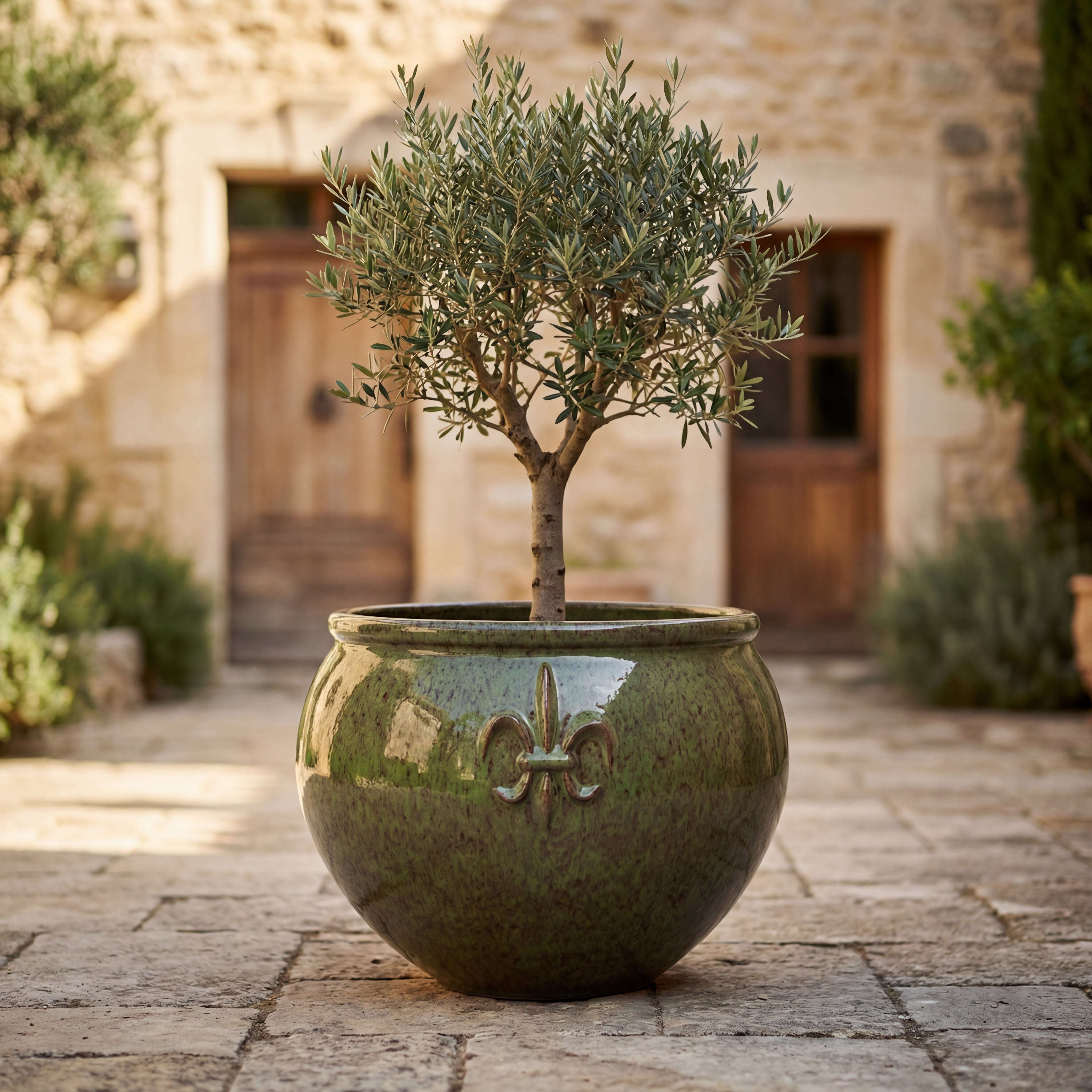 Pot CLOVIS 53x43cm vert tropical Provencelia