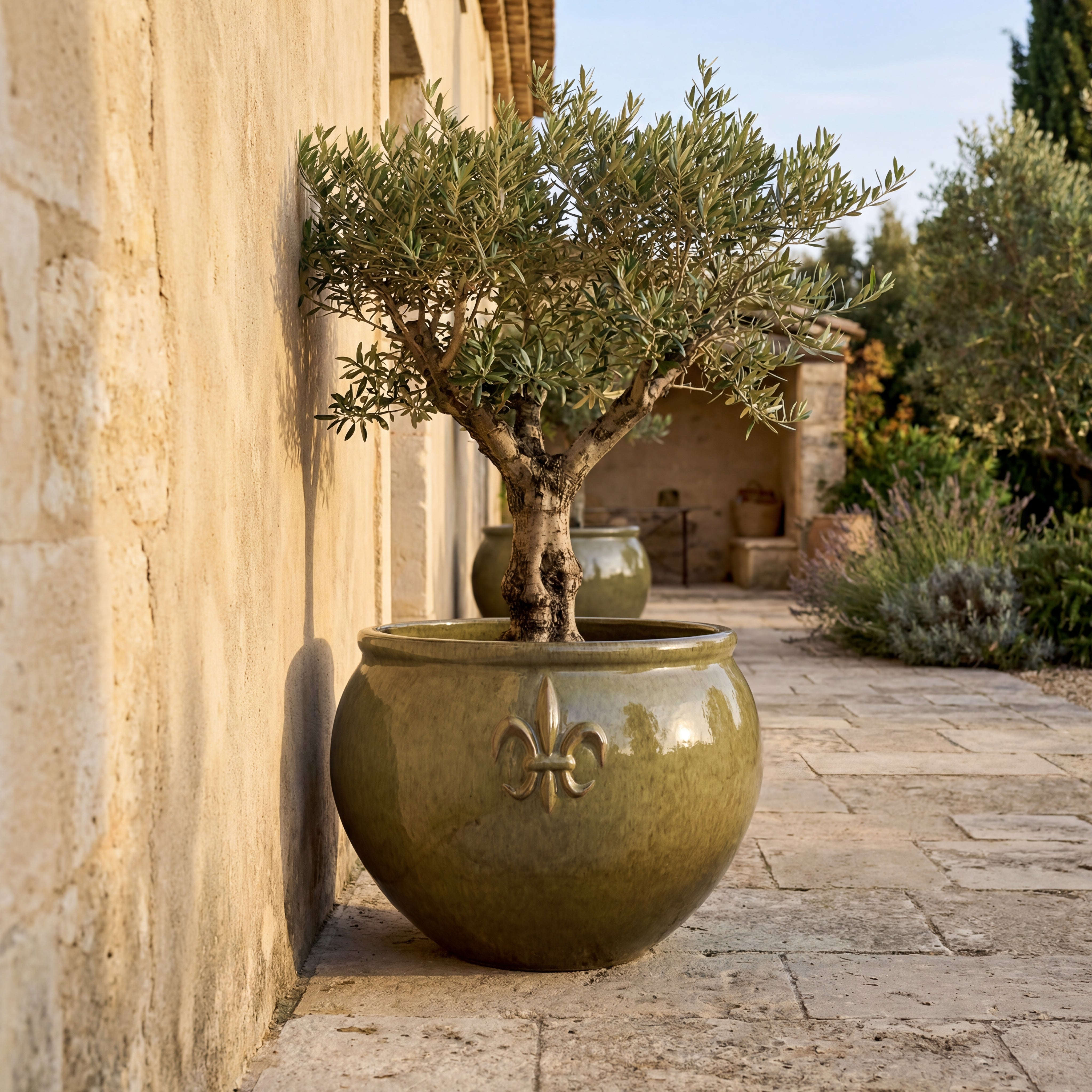 Pot CLOVIS 86x64cm perle de jade Provencelia
