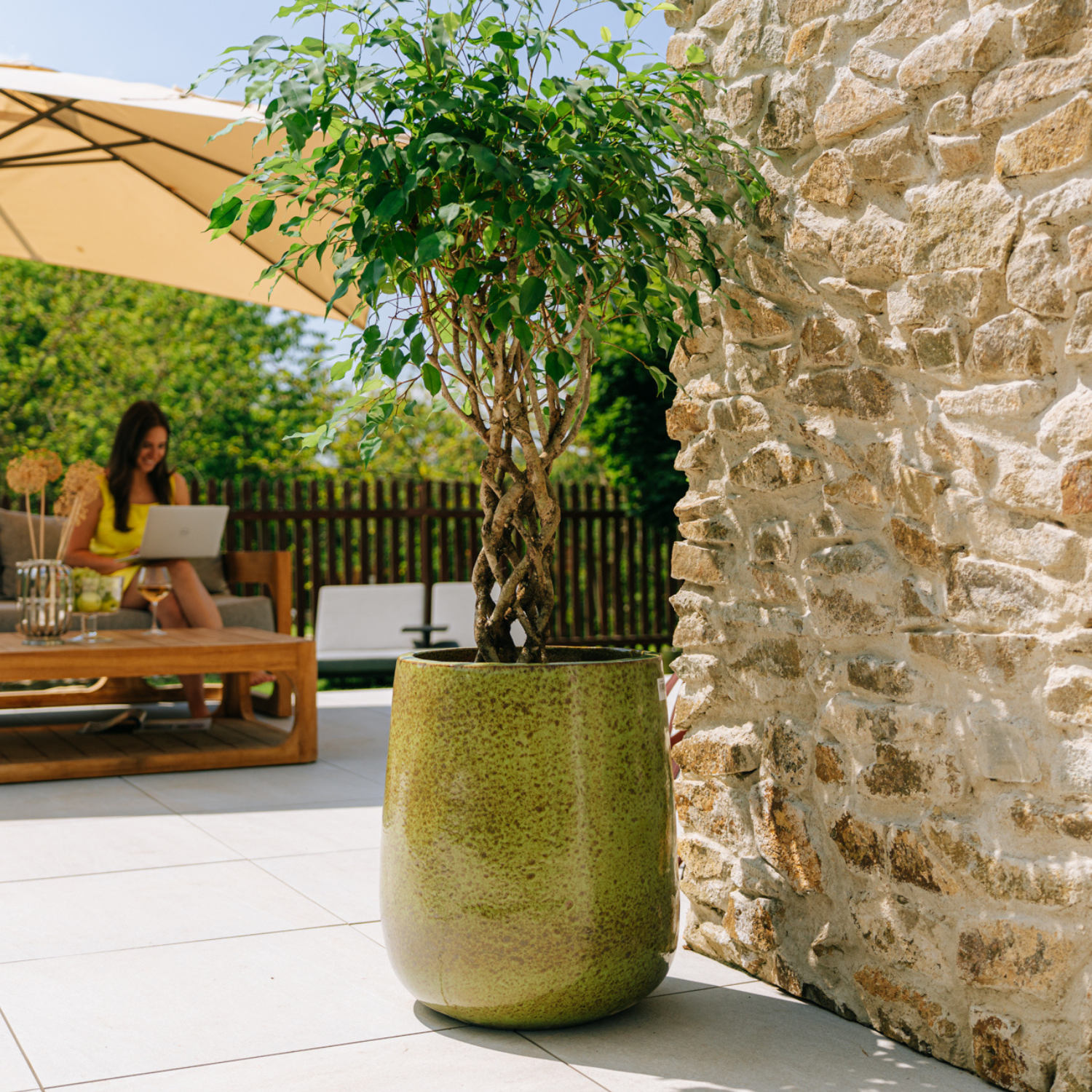 Pot DIANE 42x49cm vert lac Provencelia