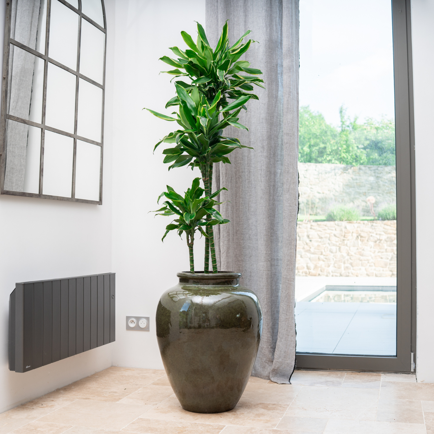 Pot DIONYSOS 50x65cm vert tropical Provencelia