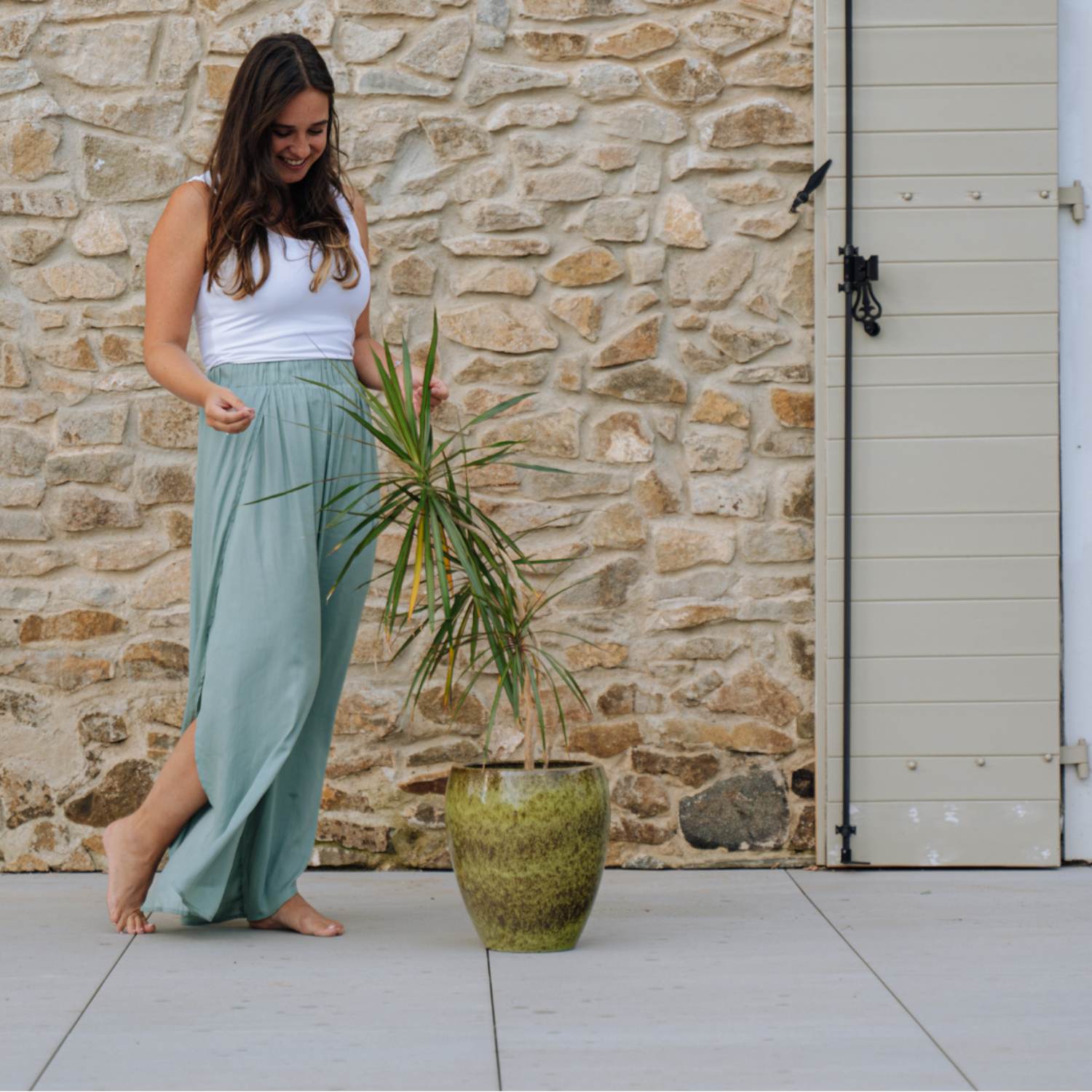 Pot LAFONTAINE 23x35cm vert lac Provencelia