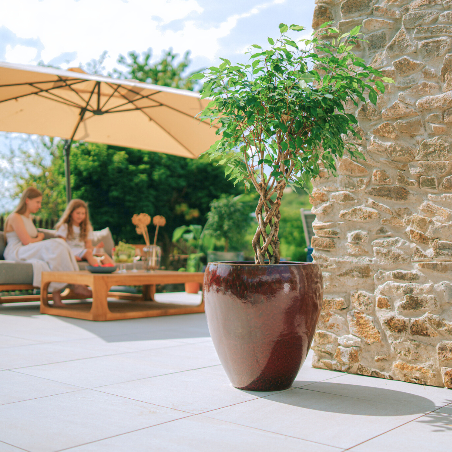 Pot LAFONTAINE 50x51cm rouge brique Provencelia