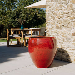Pot LAFONTAINE 69x65cm rouge tropical