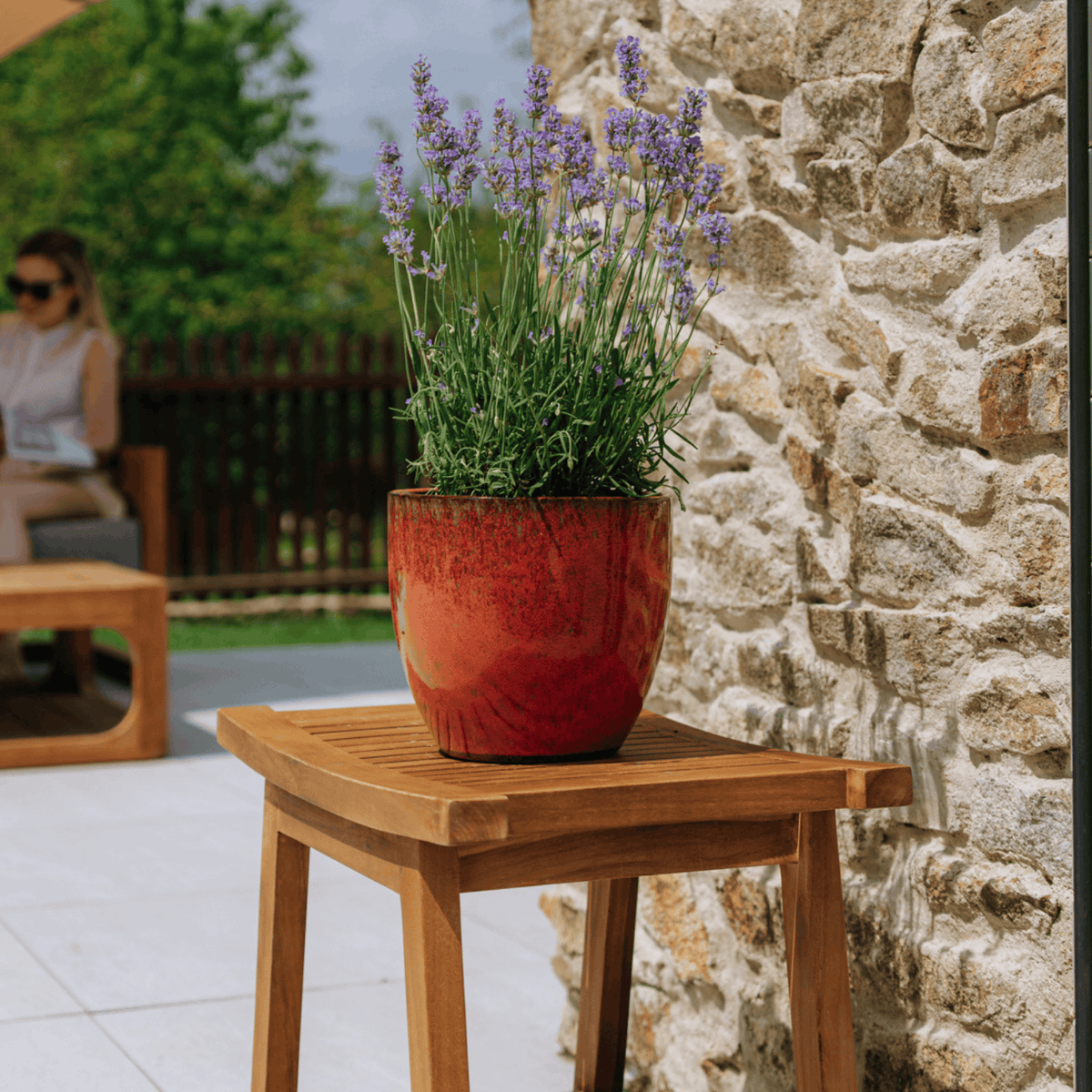 Planter LANCELOT 21x19cm autumn rust Provencelia