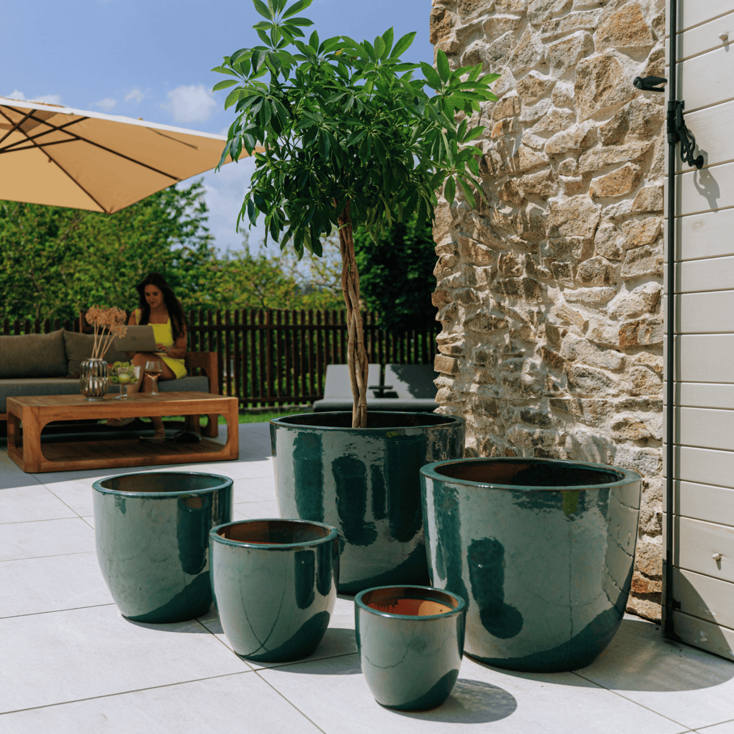Pot LANCELOT 36x34cm jade Provencelia