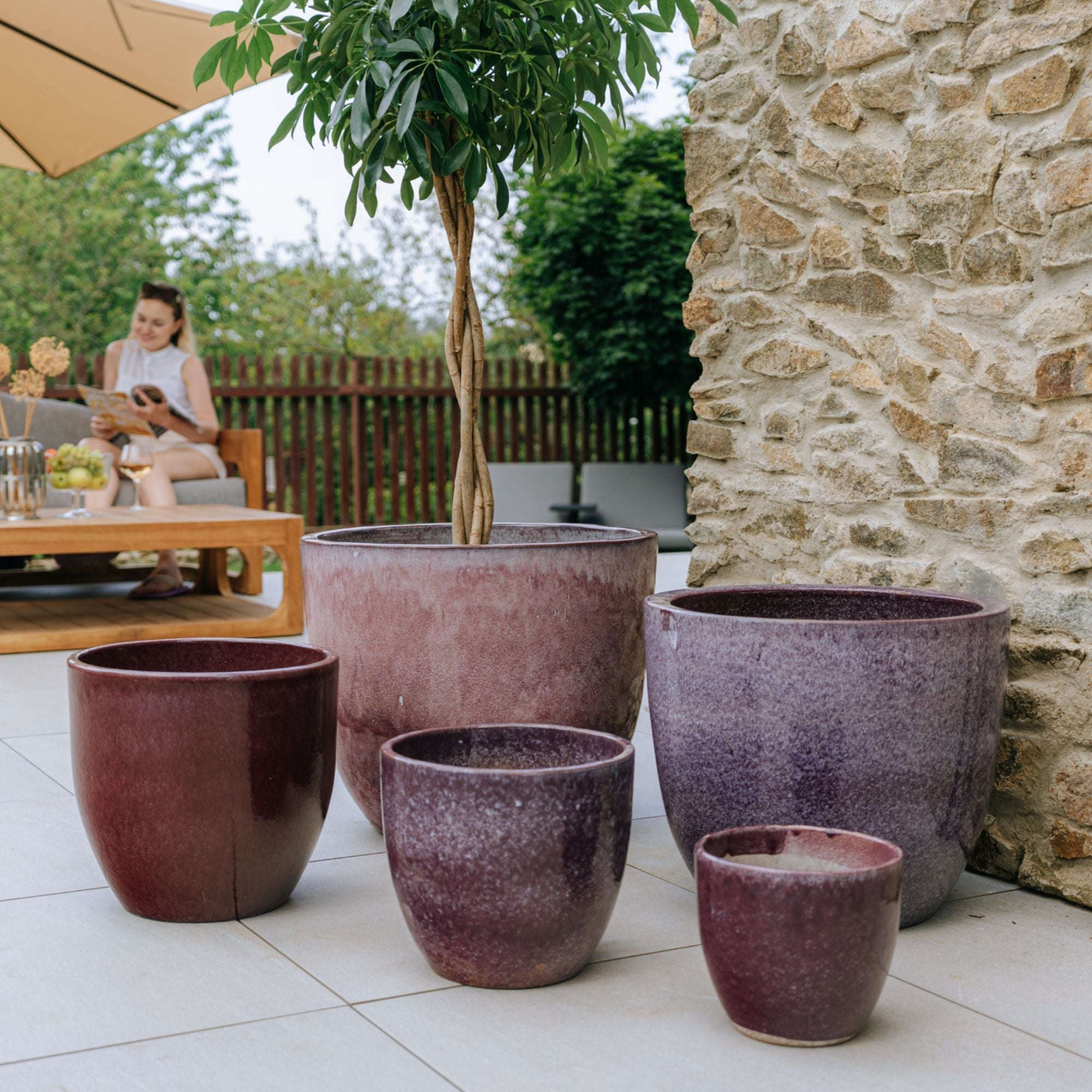 Pot LANCELOT 47x41cm violet clair Provencelia