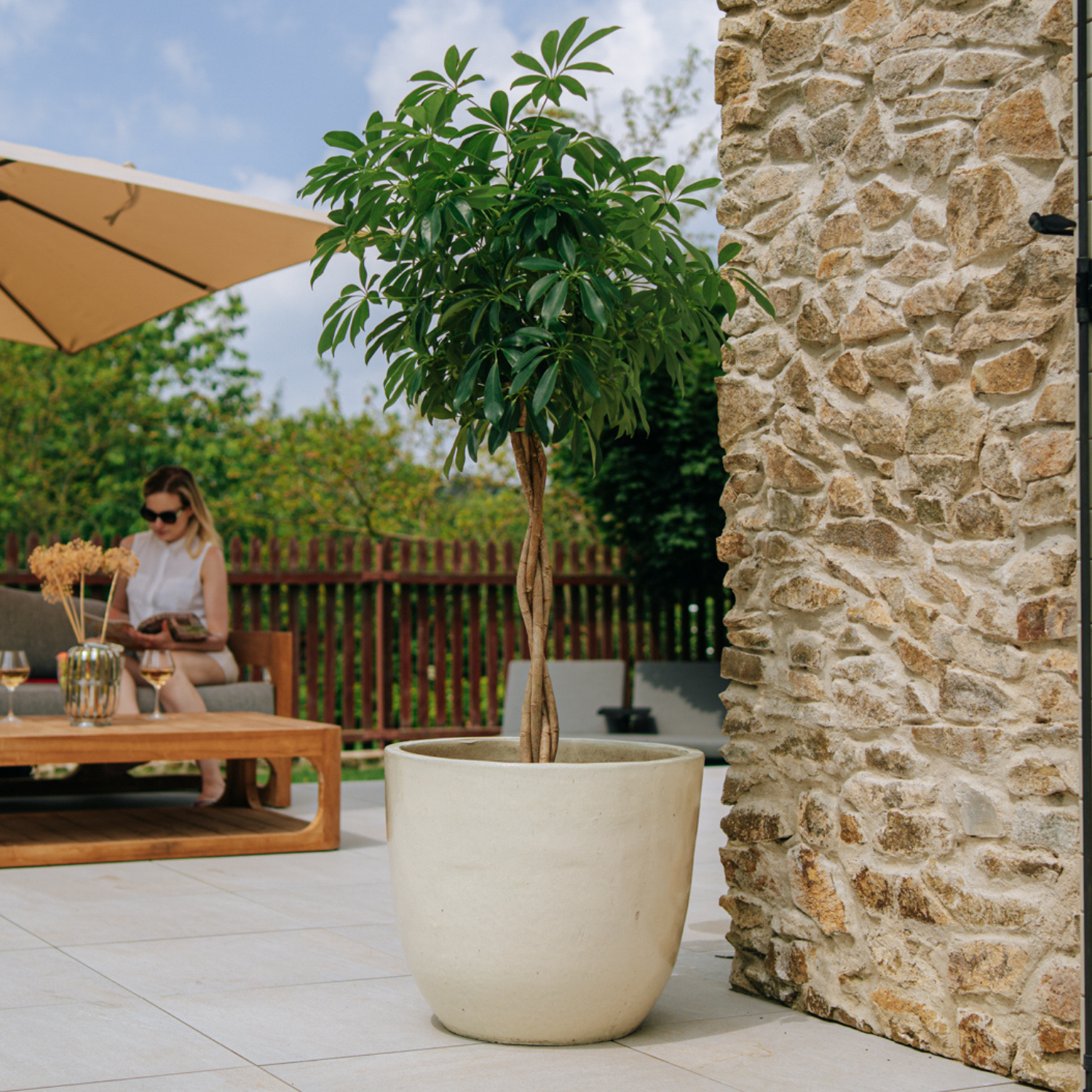 Pot LANCELOT 57x50cm crème Provencelia